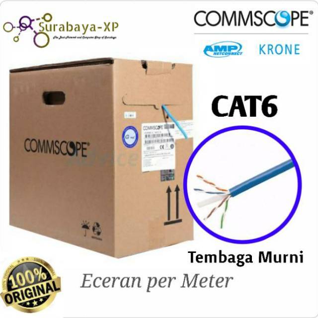 Kabel LAN UTP CAT 6 AMP COMMSCOPE CAT6 Eceran per meter Original Bukan meteran