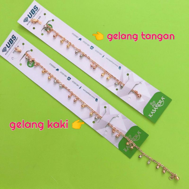 GELANG KAKI DAN TANGAN UBS BOLA SELEP VARIASI 3 WARNA 375