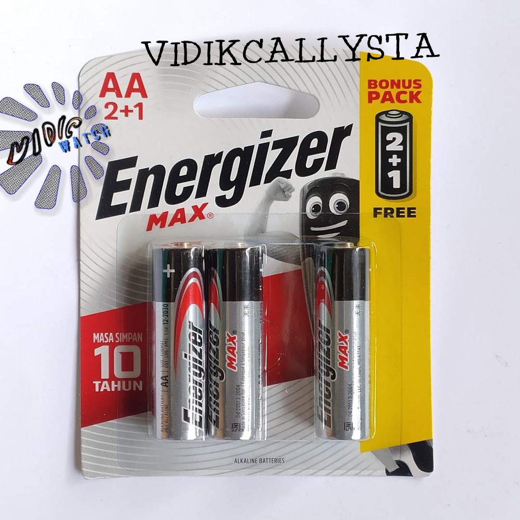 BATERAI ENERGIZER MAX AA AAA A3 A2 E91 BP3 B2G1 LR6  / AAA A3 E92 BP3 B2G1 LR03 1.5V ASLI BONUS 1