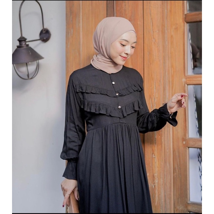 (MGA) GAMIS SOFIYA OVERSIZE RUFFLE DAILY BUSUI DRESS WOLFIS