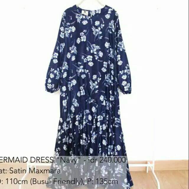 Mermaid Dress Navy by ISH PRELOVED