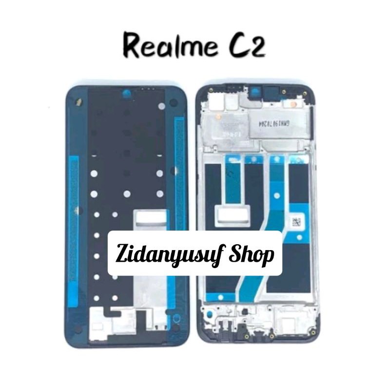 FRAME TULANG TENGAH TATAKAN DUDUKAN LCD REALME C2 / OPPO A1K ORIGINAL