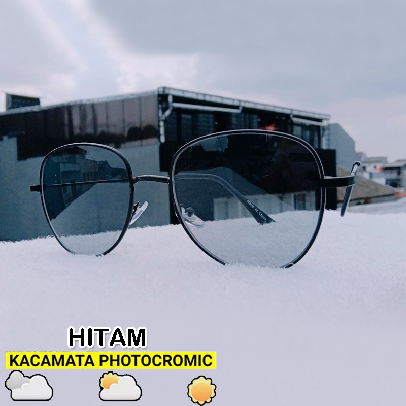 PROMO TERBARU! Paket Frame Lensa Photocromic Kacamata Fashion Photocromic Korea / Anti Radiasi 2 In 1 Potokromik Photochromic Pria Wanita Fotocromic Potocromic Kacamata Hitam Kacamata Gaya Cewek Cowok