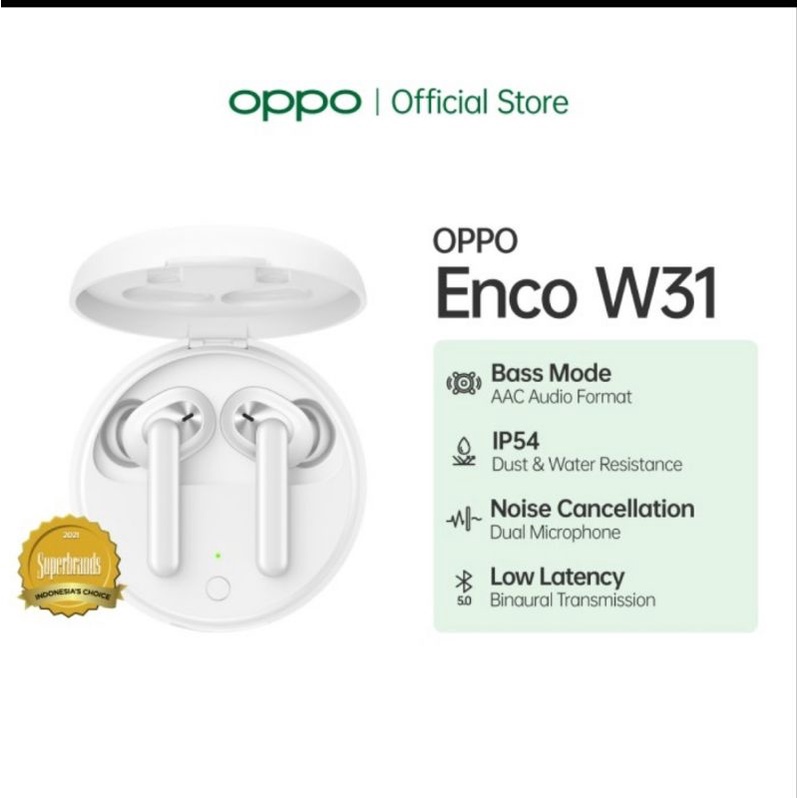 OPPO ENCO W31 EARPHONE BLUETOOTH - GARANSI RESMI