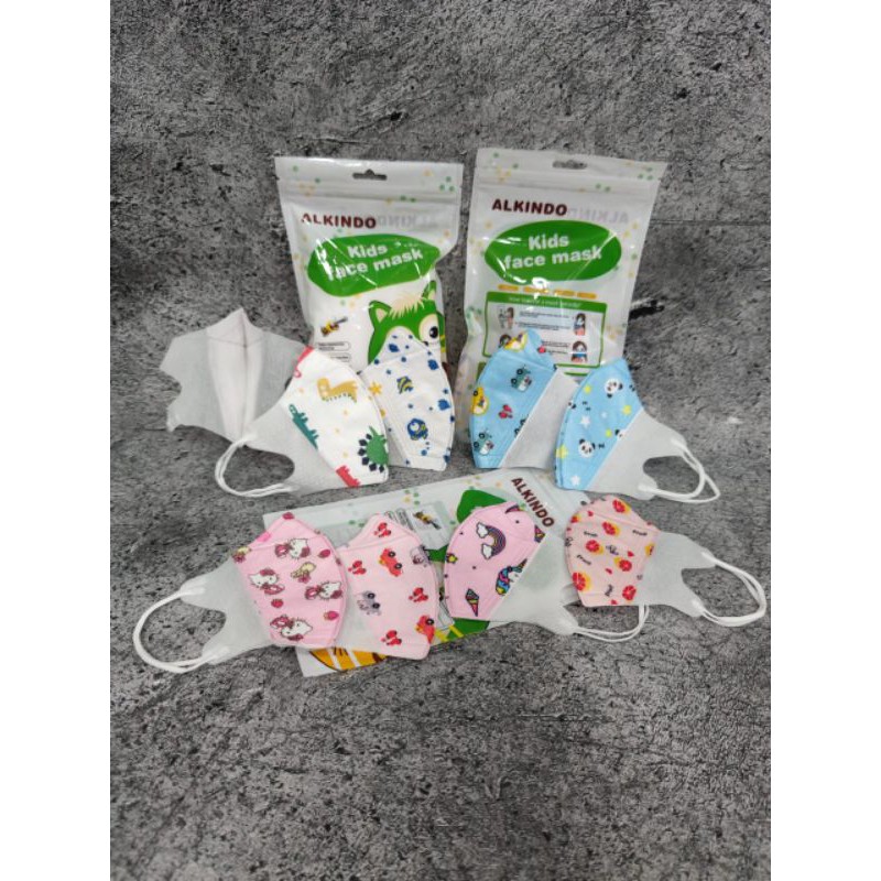 READY DUCKBILL GARIS MOTIF ANAK ALKINDO ISI 10 LBR PER PACK. DUCKBILL KIDS MASK