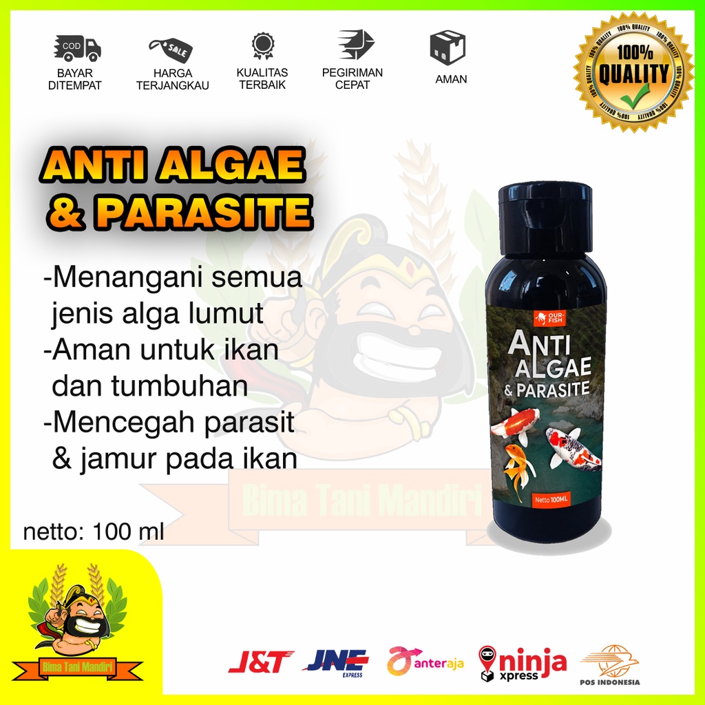 Anti Algae dan Parasit Obat Lumut Alga Remover Kolam dan Aquarium 100 ML
