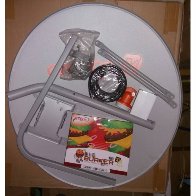 Parabola ninmedia receiver new matrix big burger hd lengkap tanpa bulanan