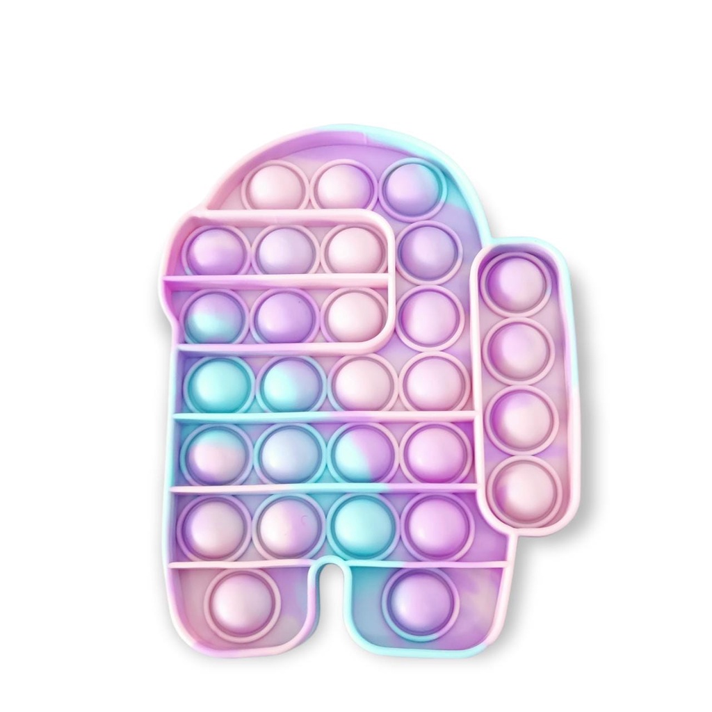 BUBBLE POP IT FIDGET TOY RAINBOW || MAINAN EDUKASI ANAK KARAKTER PUSH POP IT-4