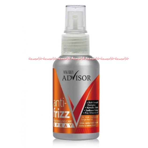 Makarizo Advisor Anti Frizz Spray 50ml Serum Rambut Perawatan Rambut Kusut Makariso