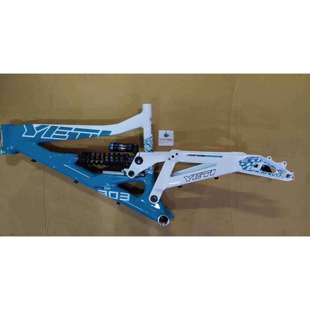 Frame Batang Sepeda Yeti 303 RDH RC 4 Kashima White Turq Alumunium 26 inch Original