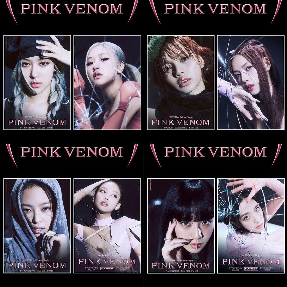 Needway  PINK VENOM Photocards Fans Collection Konser Cetak Foto Idol Kartu Lomo LISA JENNIE ROSE LISA Postcard