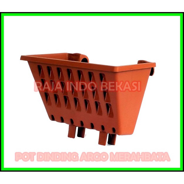 Pot Dinding Tempel Argo 02 Hitam Coklat Putih - Dinding Pagar Argo-02 21 22 Cm Vertical Garden
