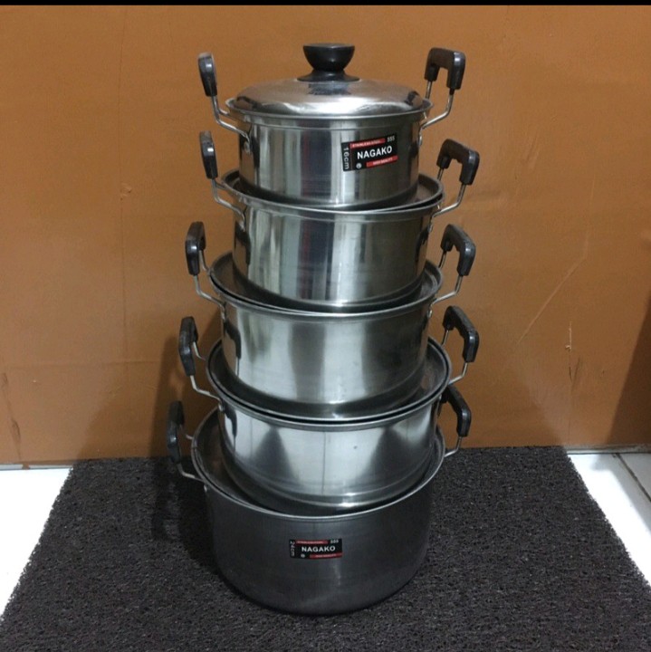 Panci America 555 Steamer - Panci Set Stainless 555