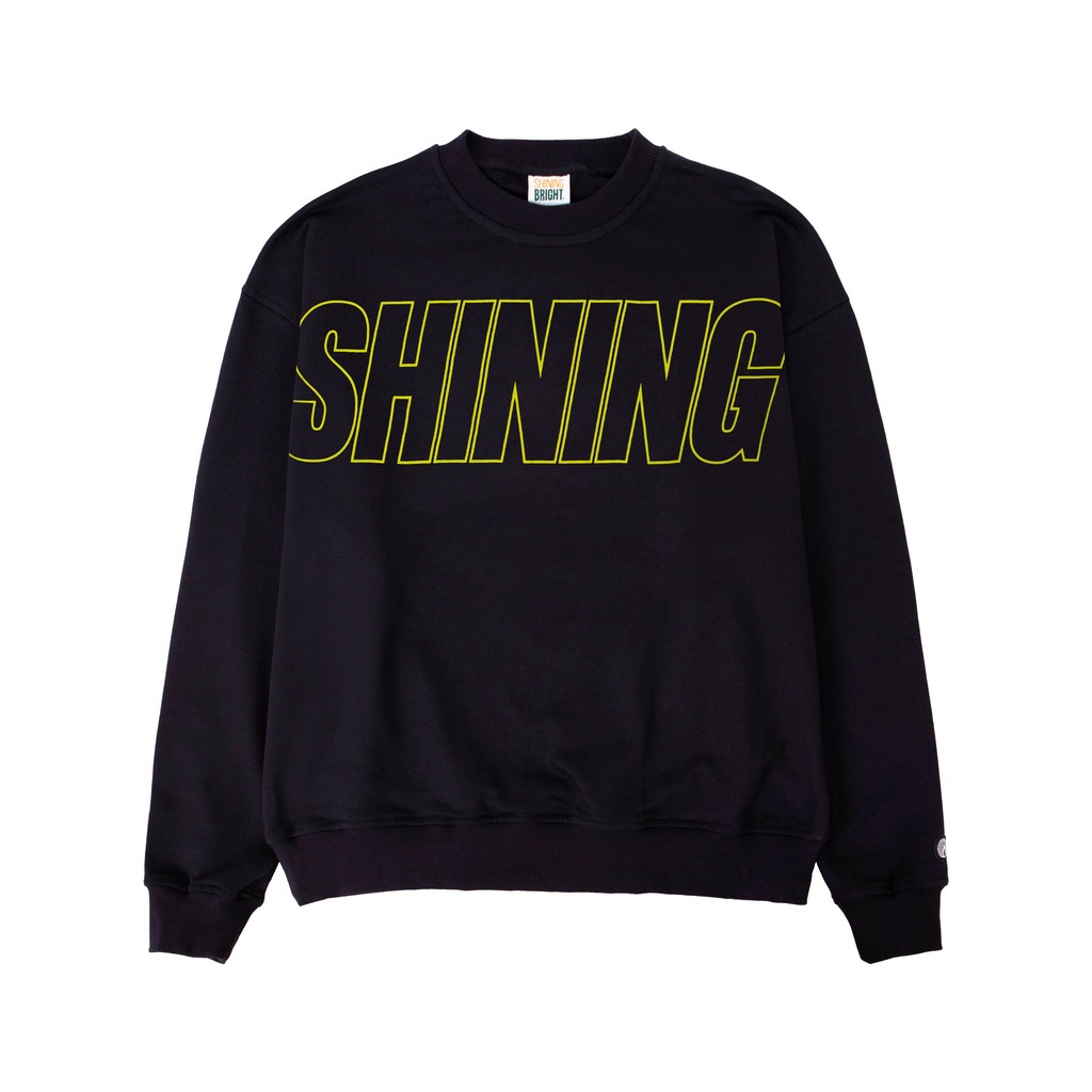 Shining Bright Sweater Crewneck Rev - Hitam