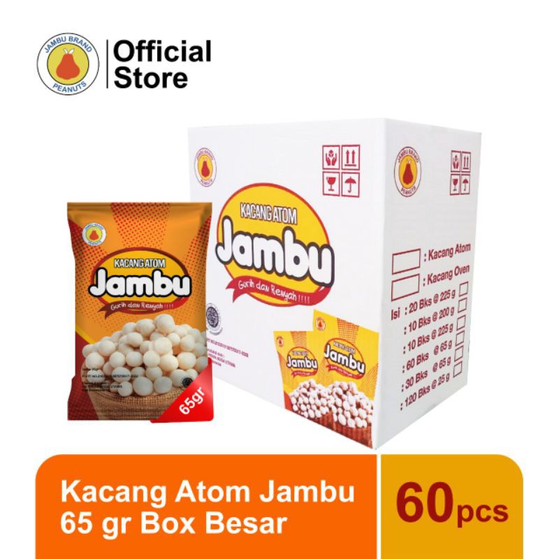 

Kacang Atom Jambu 65 gr Box Besar