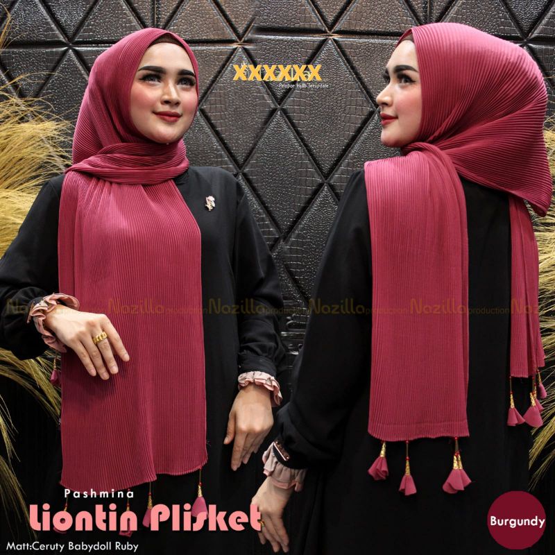 [PASHMINA LIONTIN PLISKET]••pashmina plisket ceruty babydoll ••pashmima liontin plisket