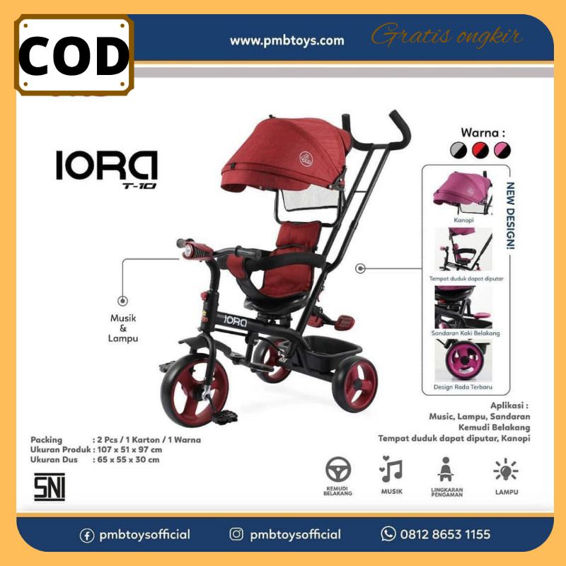 Sepeda Anak Roda Tiga  IORA T-10