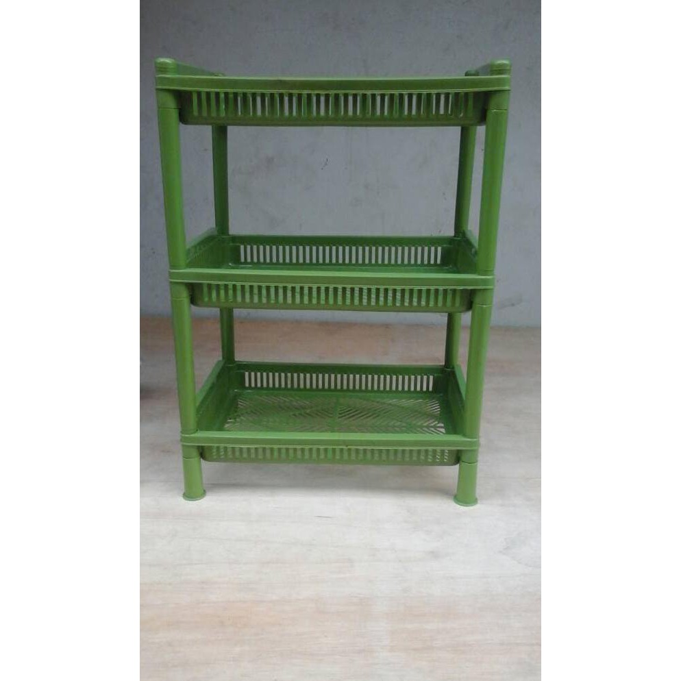 RAK PLASTIK 3SUSUN/RAK PIRING GELAS SENDOK GARPU ( RAK SERBA GUNA )