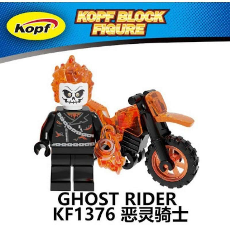 Lego ghost rider flame motorcycle marvel comic justice league the movie tv Minifigure