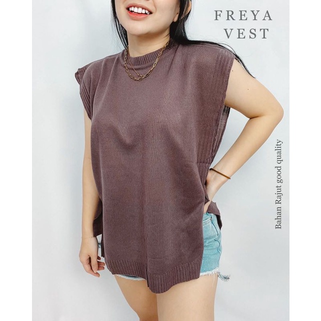 MDLV ~ Freya Vest Rajut Rompi Rajut Outer Rajut Fashion Wanita