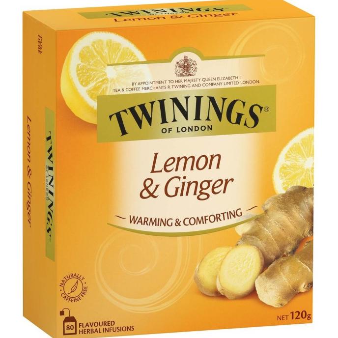 

Twinings Tea Bags Lemon & Ginger 80 Pack AUSTRALIA