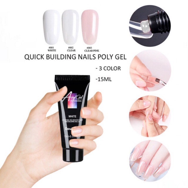 Poly gel / Polygel Acryl Gel 15ml Nail exstension ekstensi kuku nail art