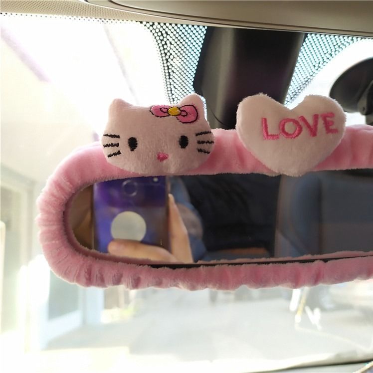 Cover Spion Mobil Kucing Lucu Imut Karakter Kartun Kreatif Kaca Spion Dekorasi interior Mobil