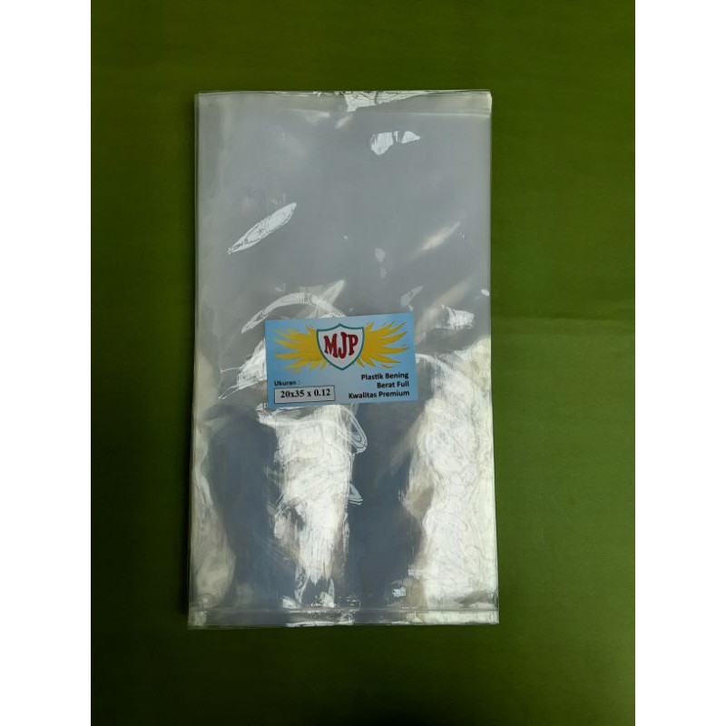 Plastik PP Bening MJP Tebal 0.12 uk. 20x30 20x35 Kaku untuk Packing Kemasan Snack Kerupuk