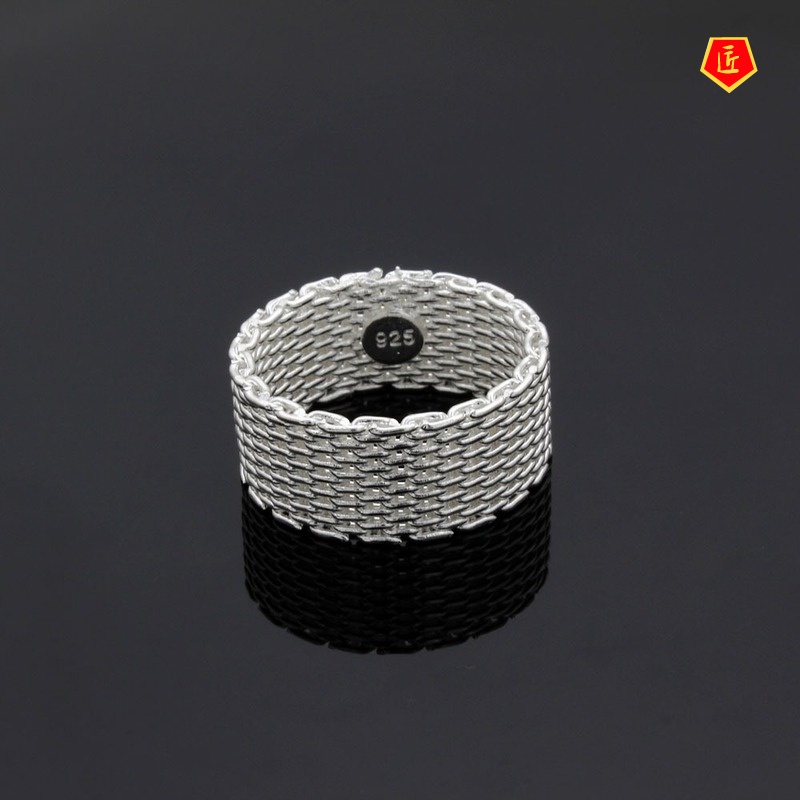 [Ready Stock]Fashion Creative Mesh Silver Ring