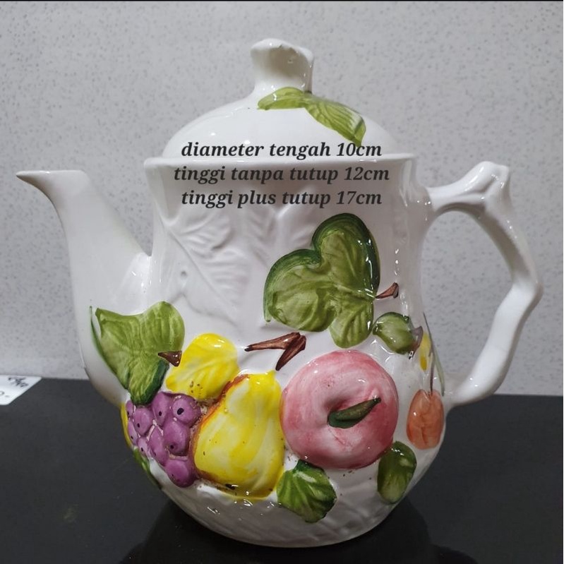 teapot tea pot teko teh kopi keramik buah
