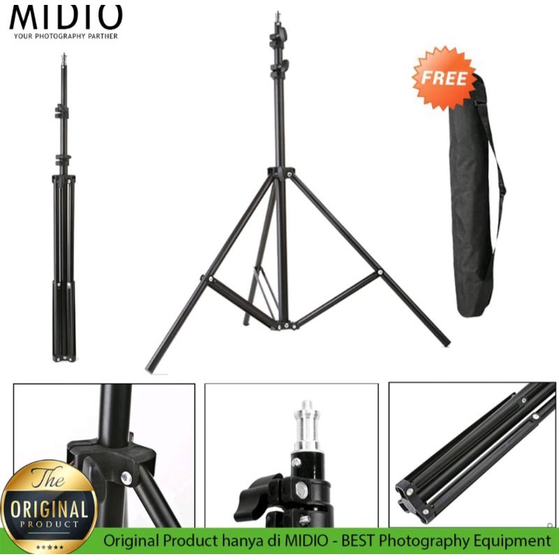 Stand lampu dan payung lighting studio photographer merek Midio