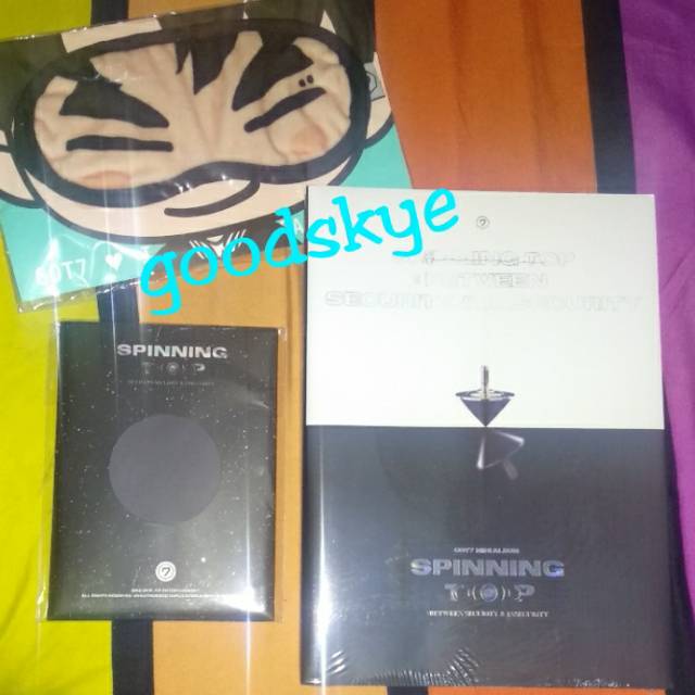 SEALED + POSTER GOT7 SPINNING TOP BETWEEN SECURITY INSECURITY 4TH FANMEETING GOTOON SLEEPING MASK JB