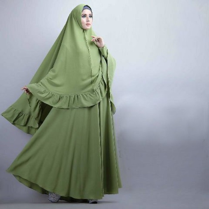 BAJU MUSLIM -  [Syari Soraya Alpukat Cl] baju muslim wanita jersey hijau