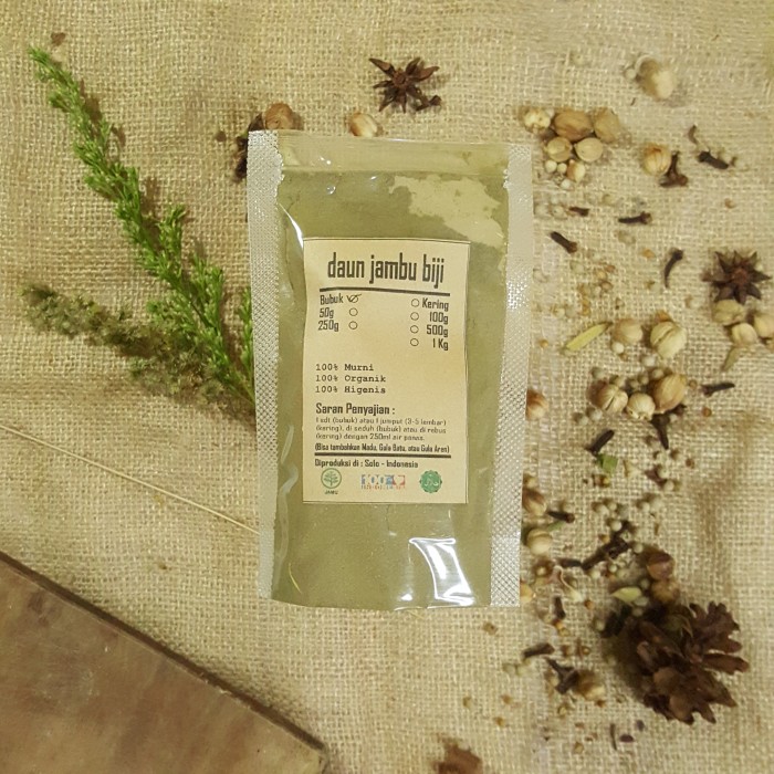 

DAUN JAMBU BIJI BUBUK 100 GR / Psidium Guajava / MURNI / JSR