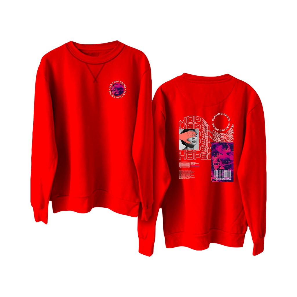 Holyrider Sweter Basic Hoppeless || Crewneck sweatshirt sablon DTF II SIZE M - XXL ( Pria &amp; Wanita )