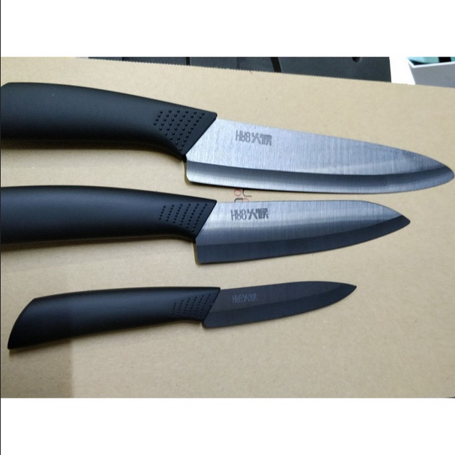 Huohou Knife 4in1 Set Bahan Keramik - 4 pcs Pisau Dapur + Parutan Buah