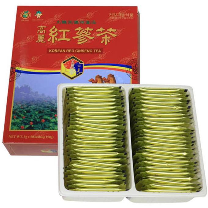 

TEA - 17 - 74 - KOREAN RED GINSENG TEA ( ISI 50SACHET) HALAL TOKO - TEH - SEDJAK - DULU - KALA.