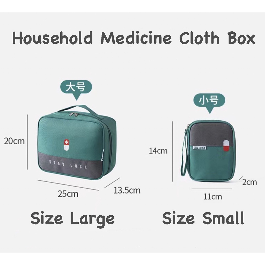 WRF85 Tas Obat P3K Bahan Kain Anti Air Household Medicine Cloth Box Waterproof TKM