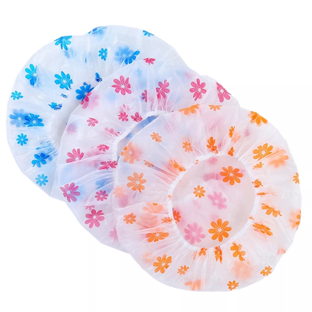 Shower Cap GIRLSNEED77 Plastik Tutup Kepala Saat Mandi