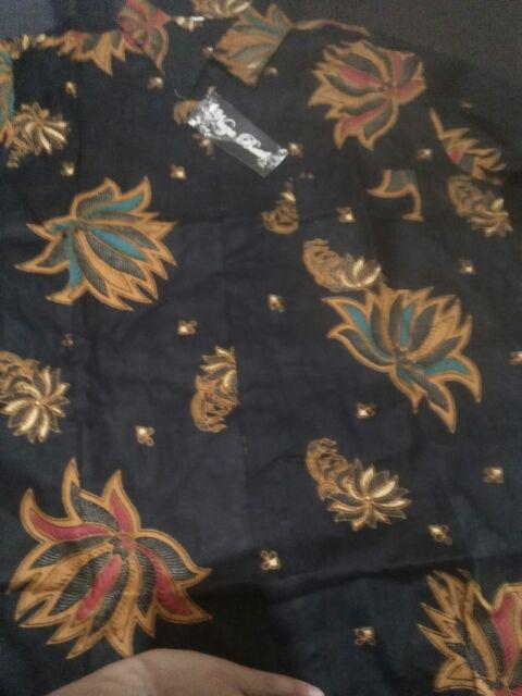 Batik Pria Lengan Panjang Batik Barokah Batik Hrb026 Motif Keratonan Kode 002 Size M L Xl Xxl Regule