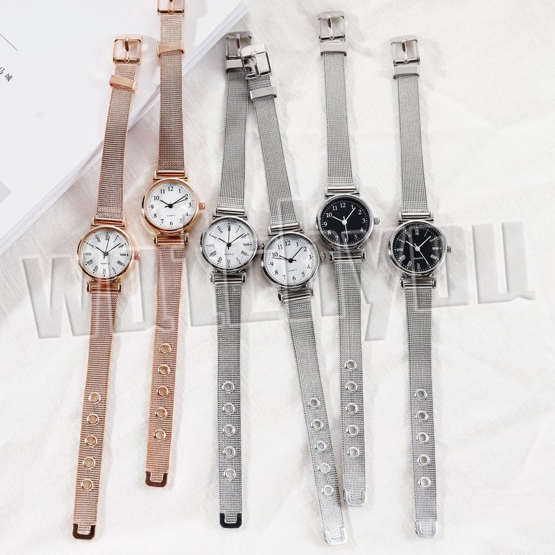 Watchyou Jam Tangan Wanita A0130 Ins Simple Trend Temperament College Wind Mesh Belt Female Watches