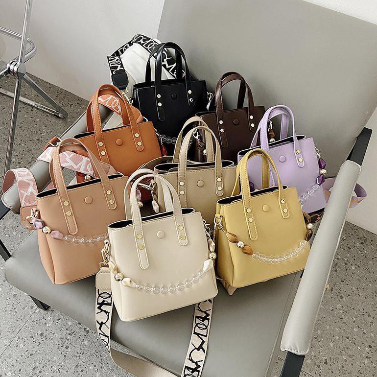 TAS IMPORT FASHION SELEMPANG 3647 RANTAI MUTIARA + 2 tali