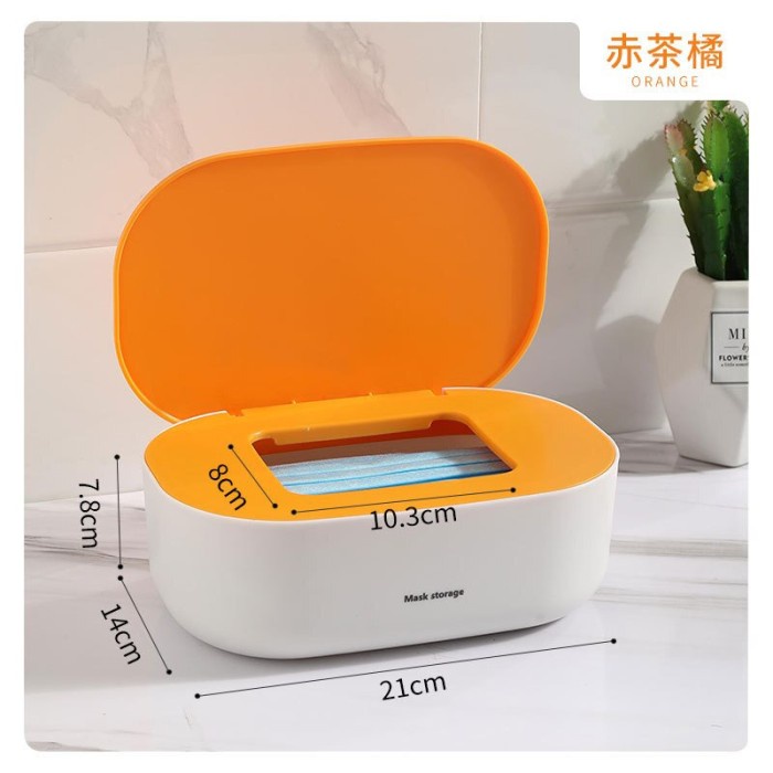 Mask Storage / Kotak Masker Duduk dan Gantung dinding - Orange