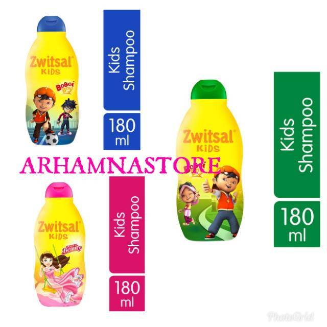 Zwitsal kids shampo 180ml Pink/Blue/Green