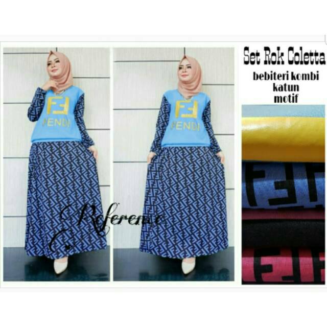 Baju Set, Muslim, Set Rok Coletta