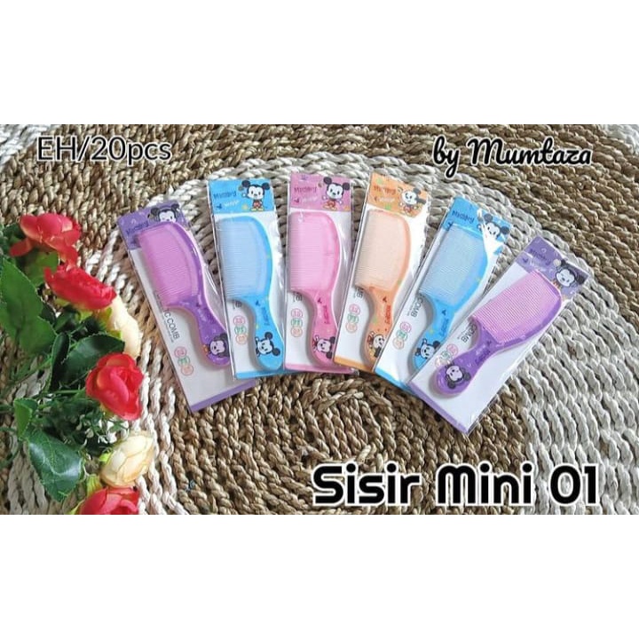Sisir Rambut Mini Karakter, Sisir Motif Karakter Lucu, Sisir Gagang Mini, Aksesoris Wanita.