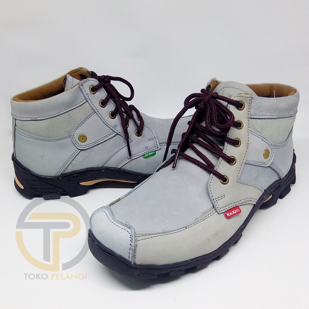 BEST SELLER Sepatu boots pria boot kickers kulit asli biker touring bukan safety