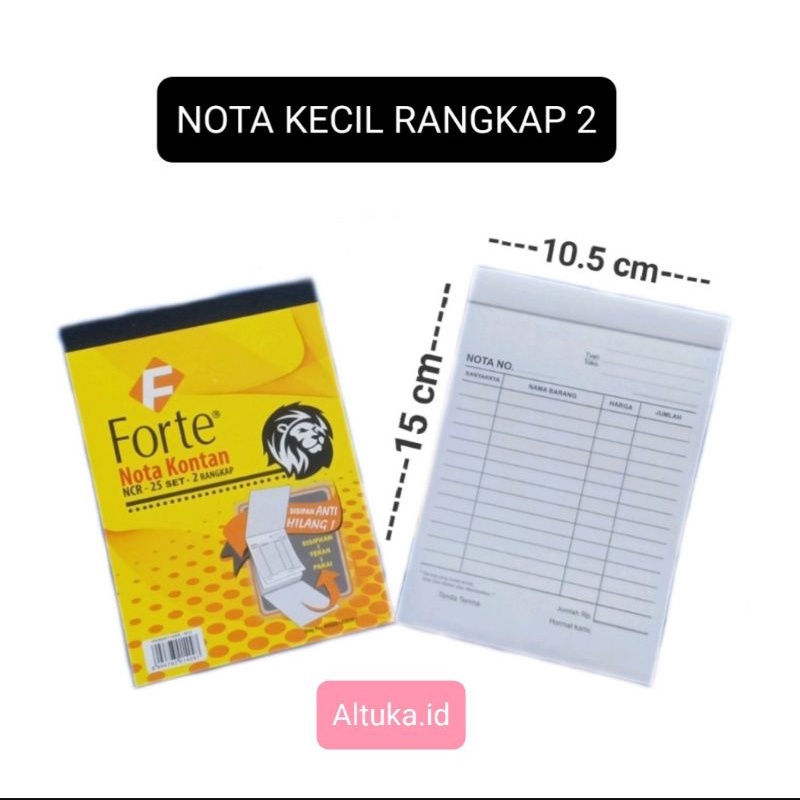 

Buku Nota Kontan / Nota Olshop 2ply NCR Kecil Forte