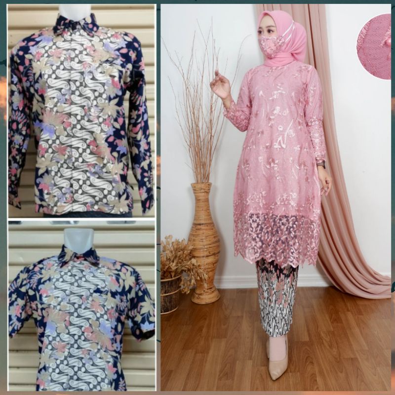 set kebaya couple/couple kebaya batik/kebaya modern