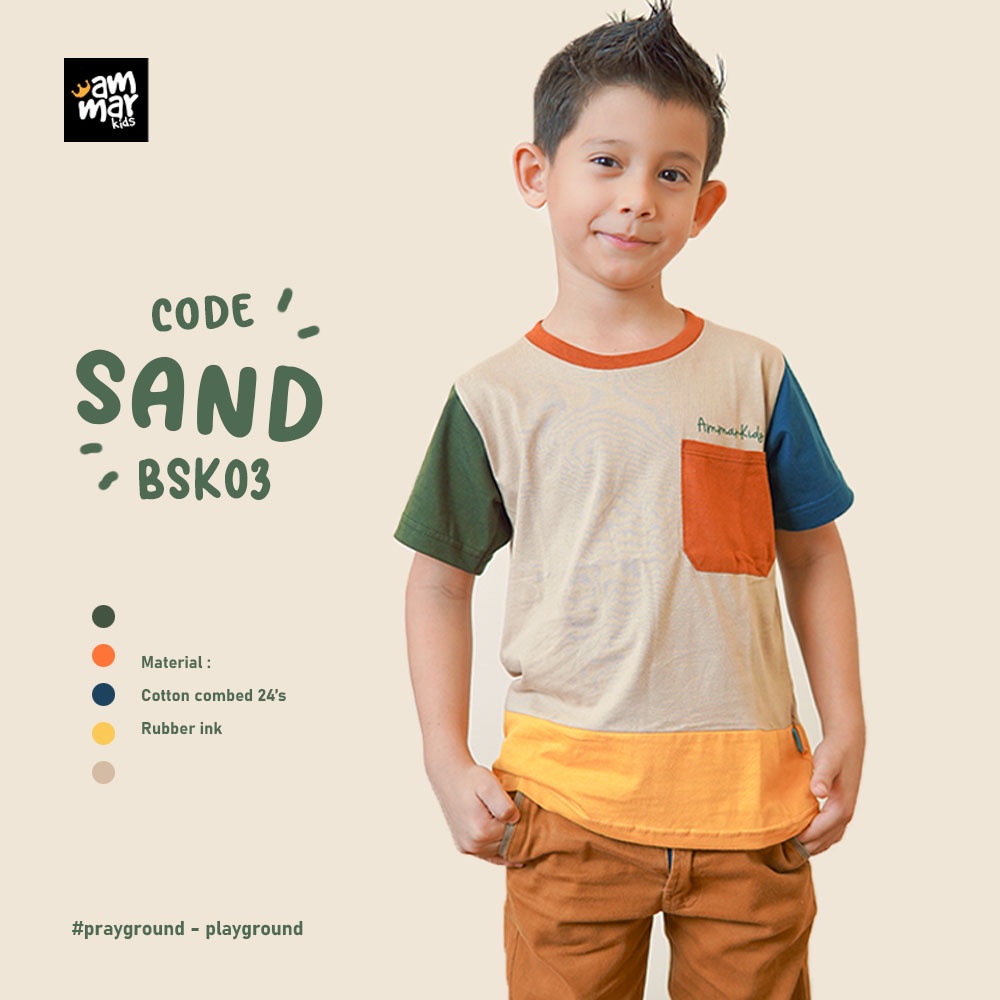 Kaos Anak Laki Laki Lengan Pendek AmmarKids Bumi Series  3 12 Tahun Baju Harian Anak Laki Laki 2 Tahun 3 Tahun 6 Tahun 8 Tahun Umur 10 Tahun Distro Murah